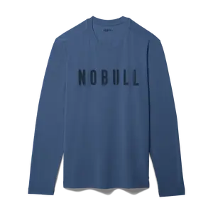NOBULL Men's  Long Sleeve Tee in Coastal Blue