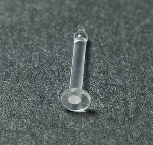 Nose Ring Bio Flex Flat Top Clear Retainer 18g or 20g Stud/Bone Body Jewelry