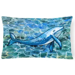 Humpback Whale Canvas Fabric Decorative Pillow BB5353PW1216