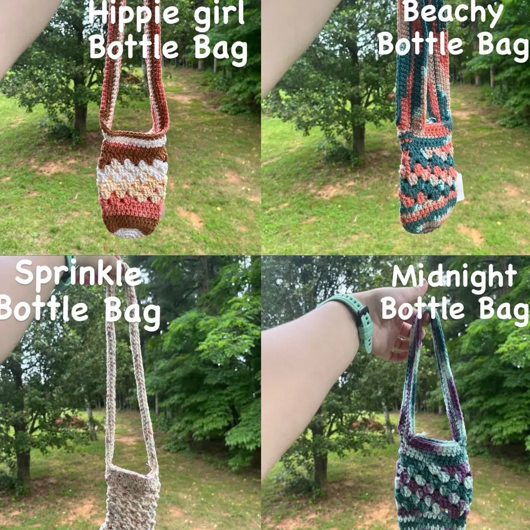 Hand Crocheted water bottle holder