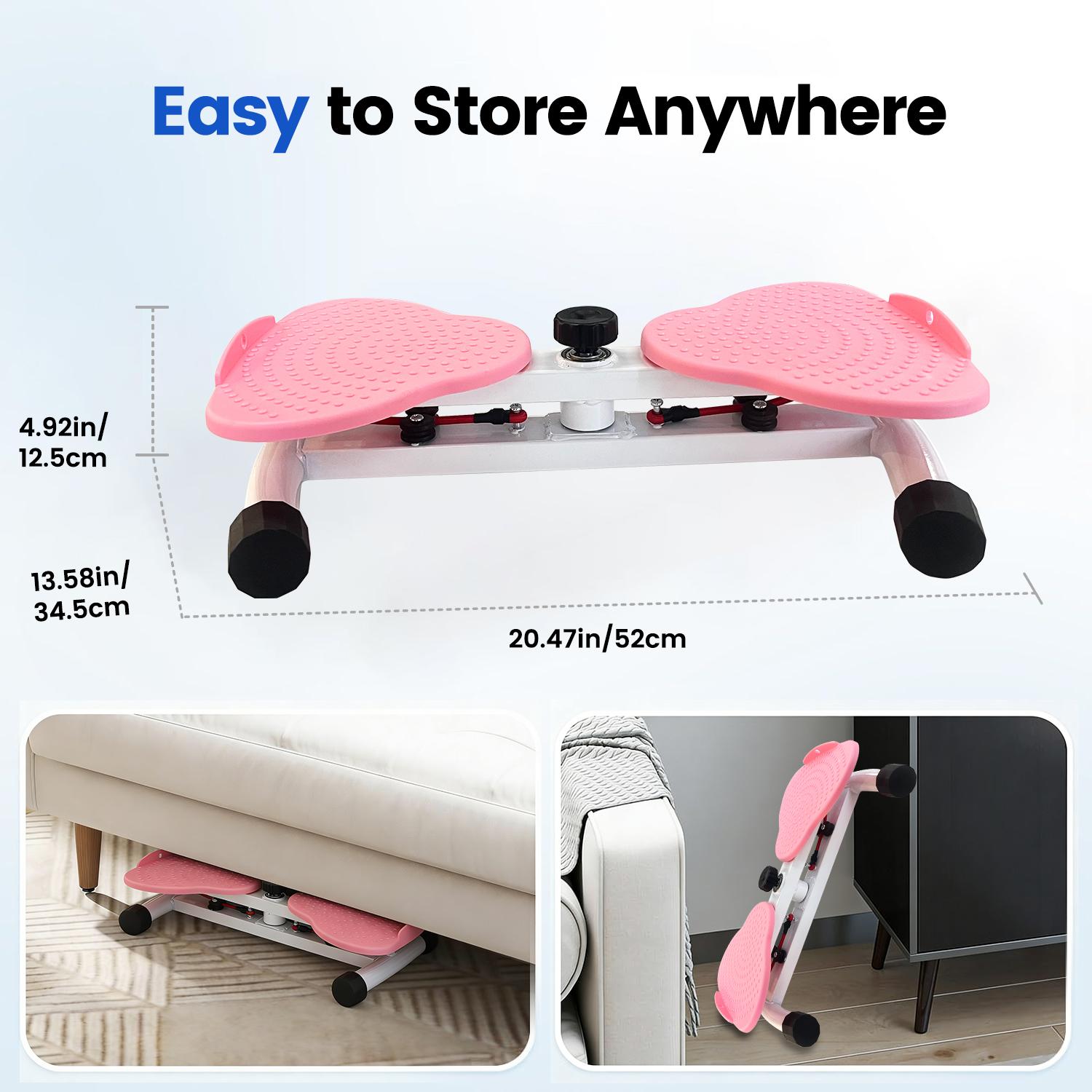 Ranbro Waist Twist Machine Toned Abs Waist Twister Can Stand with Feet Apart Double Non-slip No Noise Use Exercise Equipment Abdominal Roller Workout