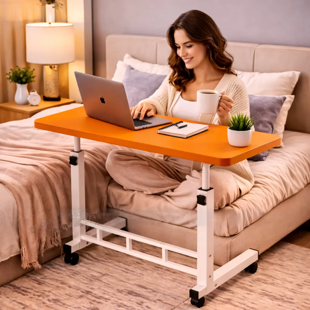 Bedside Computer Desk- Orange