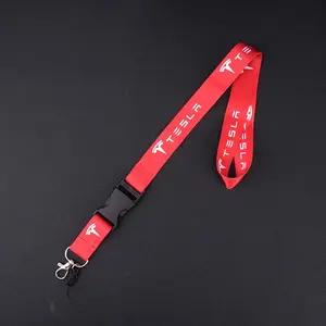 Nylon Lanyard with Printed Emblem Design, Available in ///blue Colors, Ideal for Tesla Model 3/x/y Cars & Motorcycles