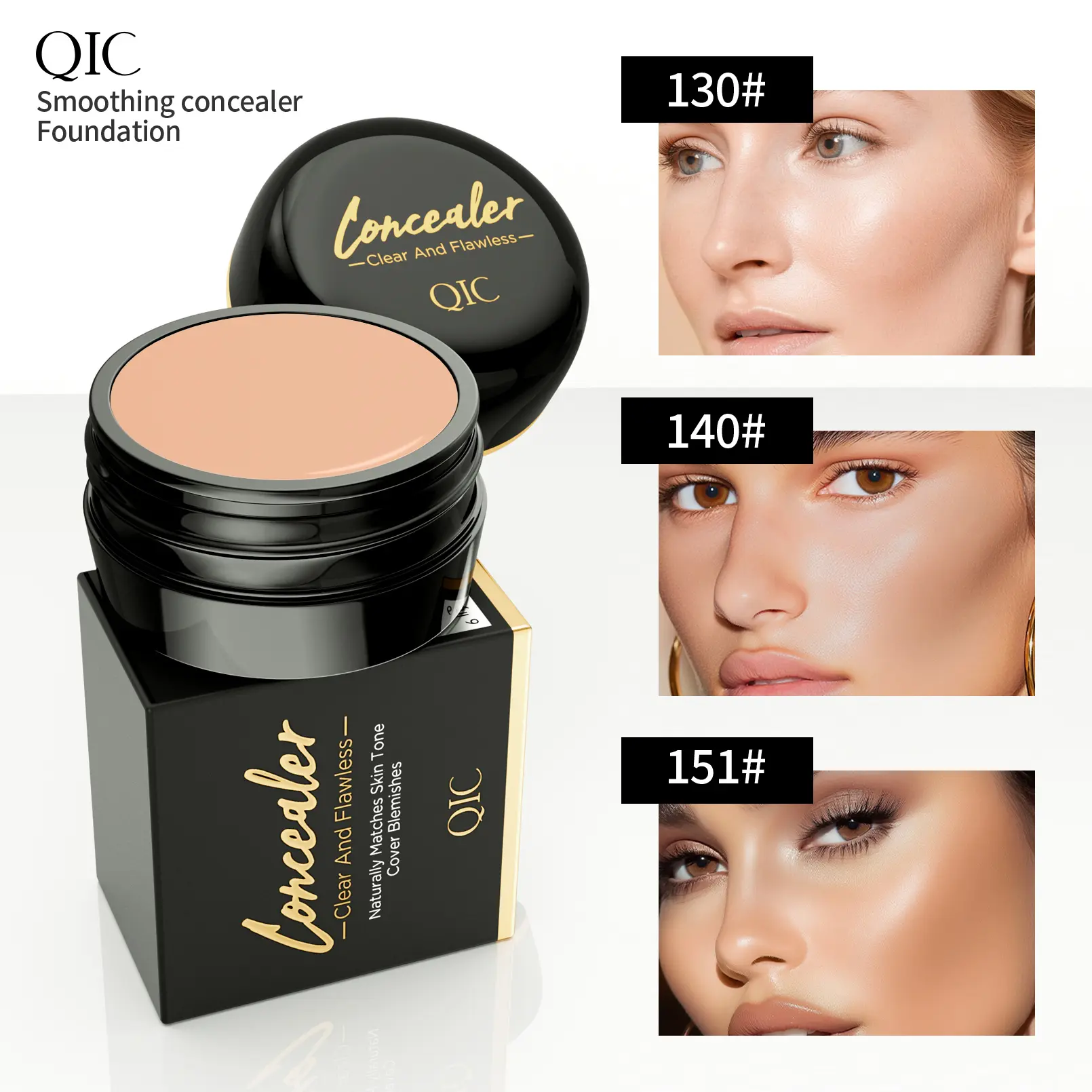 Full Coverage Concealer Balm, Lightweight Matte Finish Cream, Buildable Coverage for Dark Circles, Blemishes & Spots, Waterproof Long-Lasting Makeup for All Skin Types.
