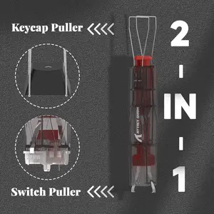 ATTACK SHARK KS01 2-in-1 Portable Keycap Puller and Switch Puller for Mechanical Gaming Keyboards, Adjustable 304 Stainless Steel Keycap Remover, Effortless Switch Remover for Office Home