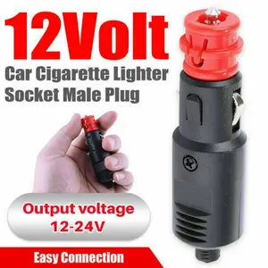 1pc Car Vehicle Lighter Socket Plug Connector Male Plug Universal 12V-24V 8A Car Cigarette Lighter Plug Car Accessories 2026 For your cars