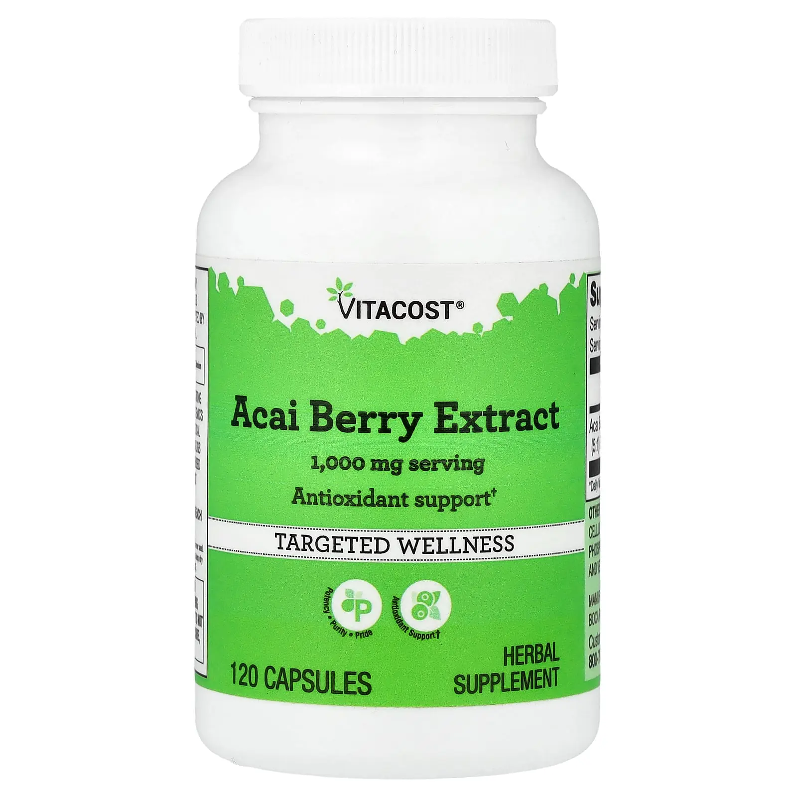 Vitacost Acai Berry Extract, 120 Capsules (500 mg per Capsule)