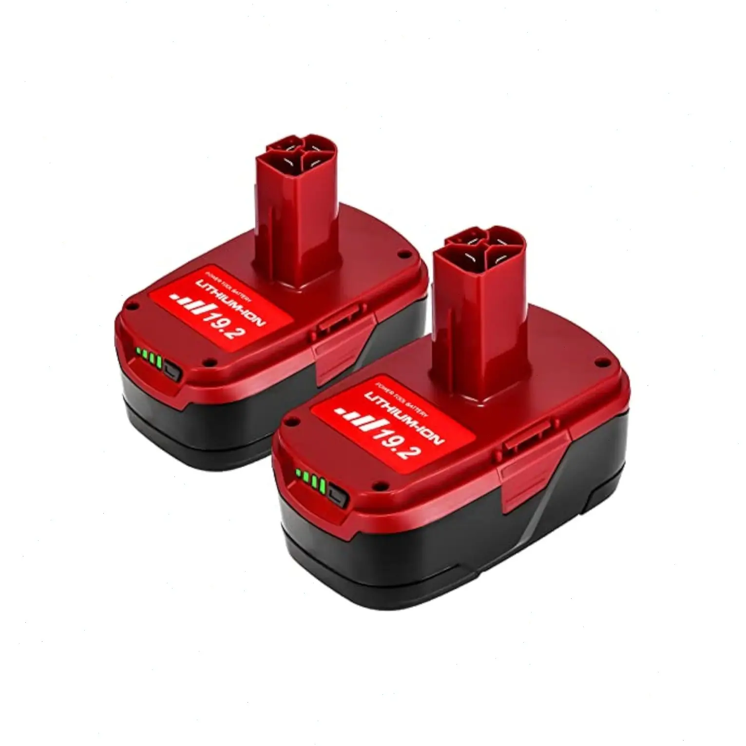Upgraded 2 Pack 6000mAh 19.2V C3 Replacement  High Capacity   Battery Compatible with Craftsman 19.2 Volt Battery Lithium-ion DieHard Cordless Tools (Red Automatic Overload Charge