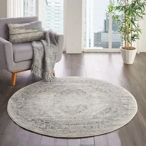 Nourison Tranquil Area Rug, Vintage Persian Center Medallion Design, Antique-Inspired Ethnic Rug for Living Room Decor, Durable Household Textile Carpet, Antique-Inspired Area Rugs