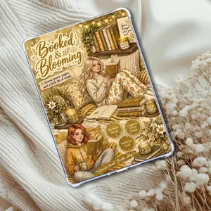 Booked & Blooming Yellow Caucasian Girl: Kindle or eReader Decor for Book Lovers