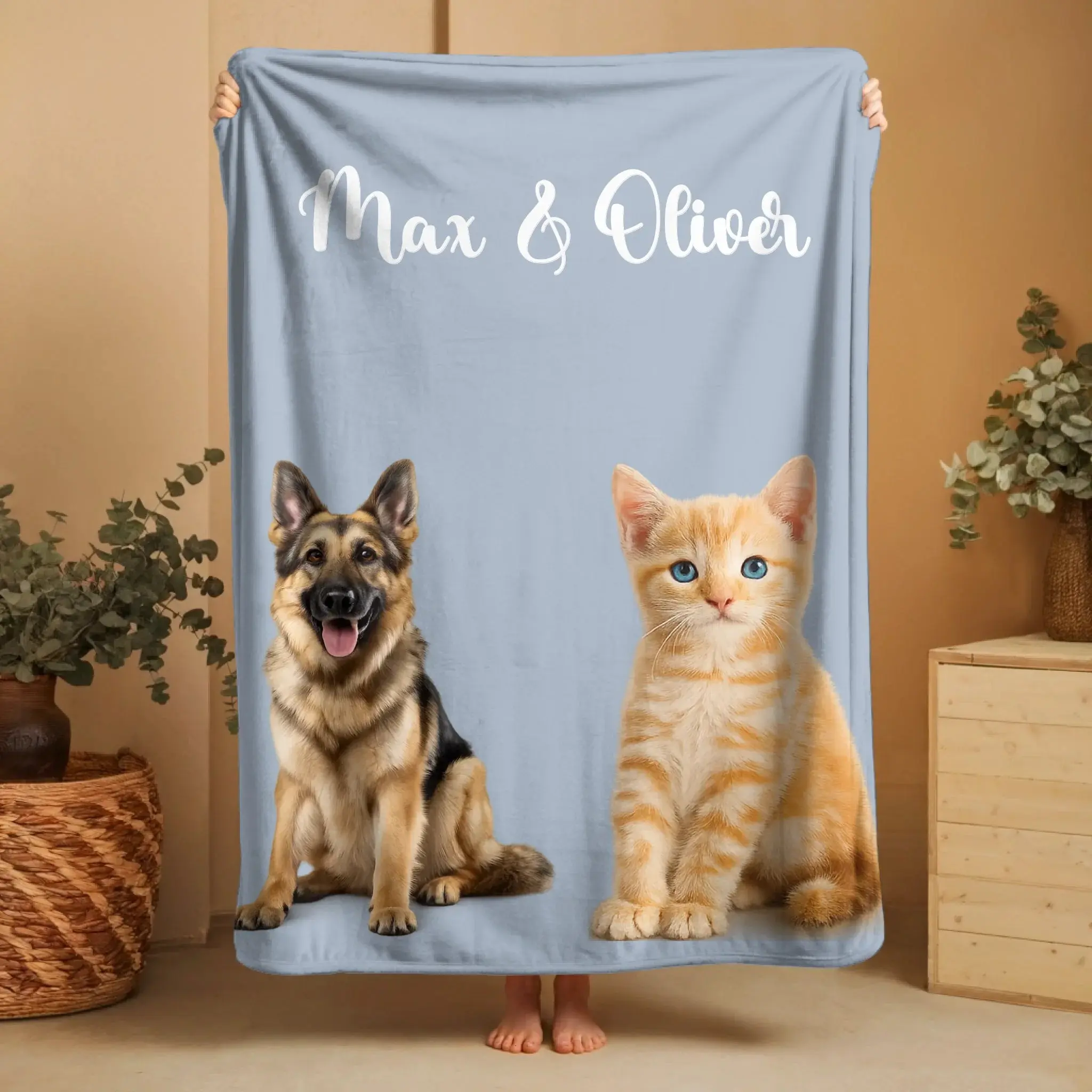 Dog & Cat Custom Photo Blanket | Personalized Pet Gift – Pawsonalize