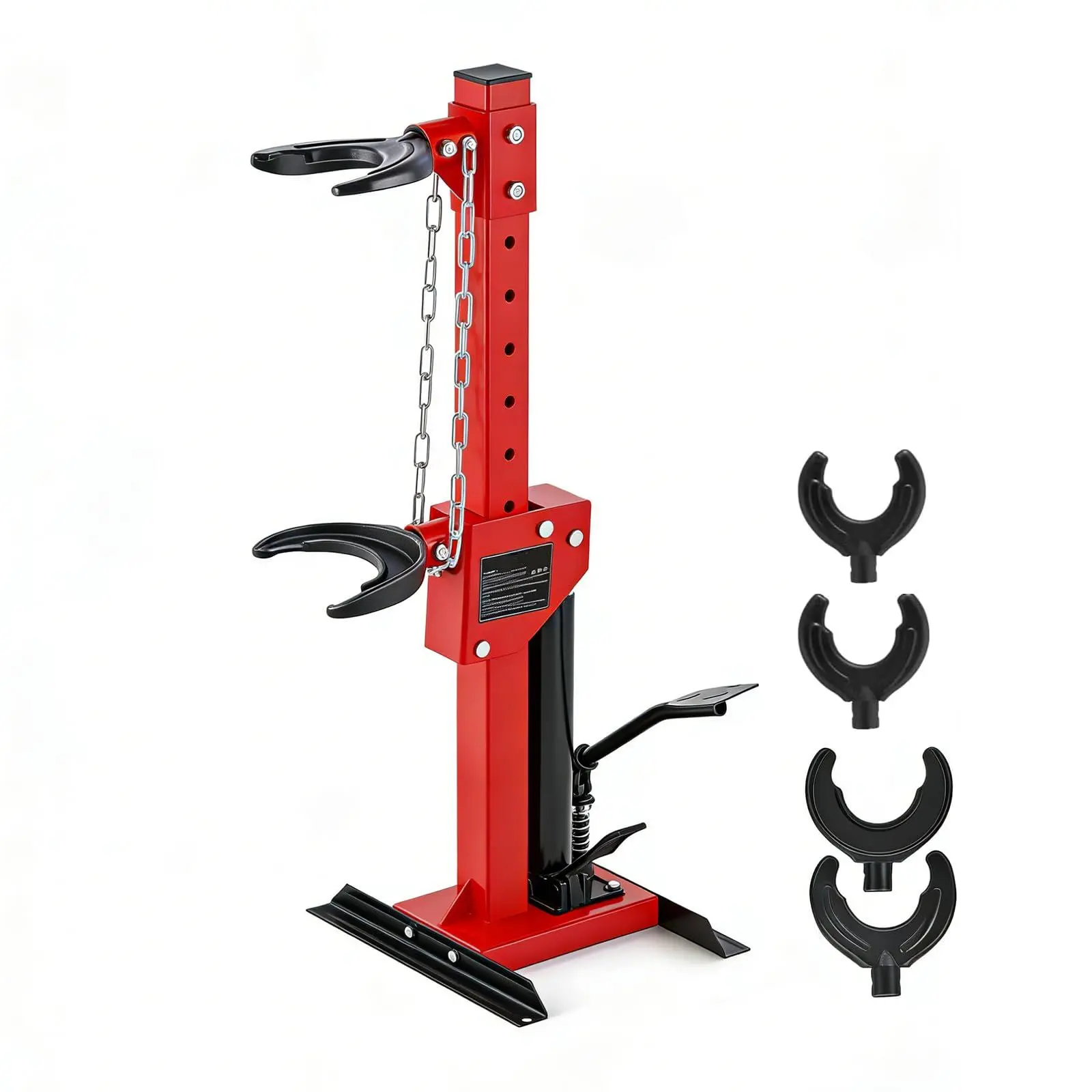 GARVEE Red Hydraulic Shock Spring Compressor, Heavy Duty Foot-Operated Coil Spring Compressor Tool, Universal Fit for Cars, SUVs, and Trucks, Professional Auto Repair for Shop and Home DIY
