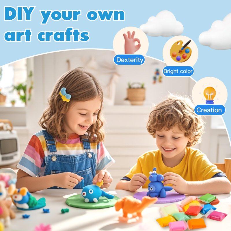 Air Drying Clay Set - Ultra Light Carving Tool for DIY Crafts & Novelty Toys, Ideal for Creative Fun