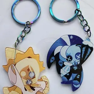 PRE-ORDER Cookie Run Keychains - Shadow Milk Cookie and Pure Vanilla Cookie