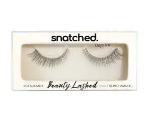 Beauty Lashed Snatched White "Deja Vu" Eye Lashes - Nano-Grip Luxelash Technology, 8mm to 16mm Length, Lightweight & Full-Body, Faux Mink - Eyelashes