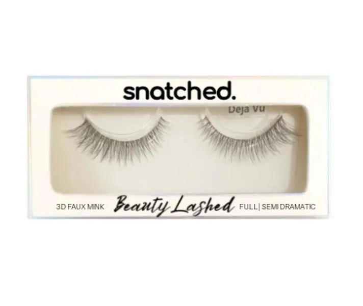 Beauty Lashed Snatched White "Deja Vu" Eye Lashes - Nano-Grip Luxelash Technology, 8mm to 16mm Length, Lightweight & Full-Body, Faux Mink - Eyelashes