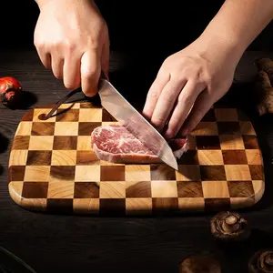 Premium Wooden Cutting Board, Durable for Meat, Cheese & Veggies, Perfect Kitchen Prep Board for Home & Dining, Ideal for Cooking Essentials