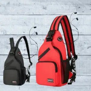 Multifunctional Crossbody Unisex Sling Bag, Mini Backpack Oxford Material Durable Water-Resistant 2 Sizes