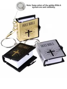 Mini Bible Keychain, Creative Book Pendant, Religious Unique Accessory, Hanging Decoration Jewelry, Souvenir Gift, Unisex Design, Keychain Bag Pendant
