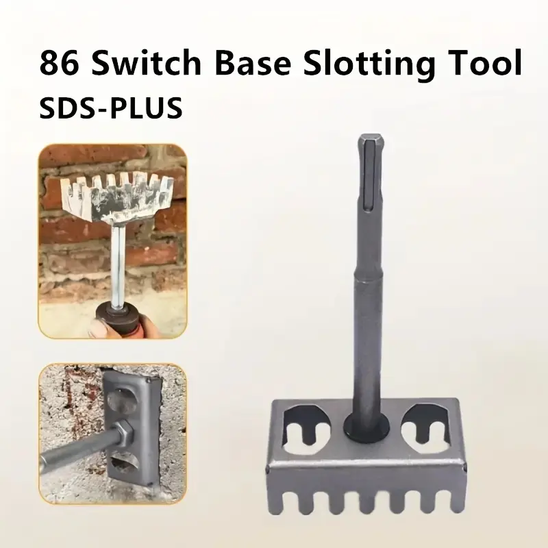 86 Type Slotting Tool Sds-Plus Quick Square Chisel Puncher, Portable Hole Drilling Machine, Electric Hammer Round Handle, Large + Small Sizes