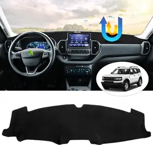 KUST Dash Cover for Ford Bronco Sport 2025 2024 2023 2022 2021, Non-Slip Black Flannel Dashboard Cover Mat for Bronco Sport Accessories, Anti Glare Dash Board Pad Sun UV Protection Mat
