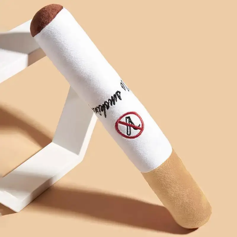 Simulation Cigarette Shaped Pet Sound Toy with Squeaking Sound, 1/3 Counts Pet Toy Supplies, Valentine's Day Gift