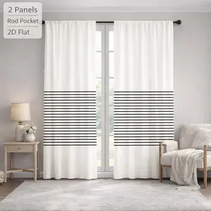 2Pcs Green Forest Bamboo Pattern Countryside Style Sun Blocking Curtains Digital Printed Rod Pocket, Window Treatment For Bedroom Office Kitchen Living Room Study Home Decor