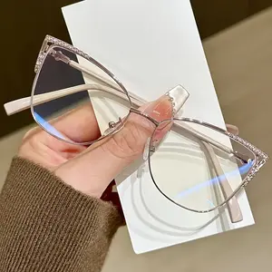Blue Light Blocking Glasses - Large Frame, Fashionable Oval Shape Glasses Suitable for All Face Shapes