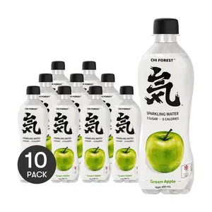 10Packs Chi Forest Genki Forest Sparkling Water Green Apple Flavor 480ml/Pack