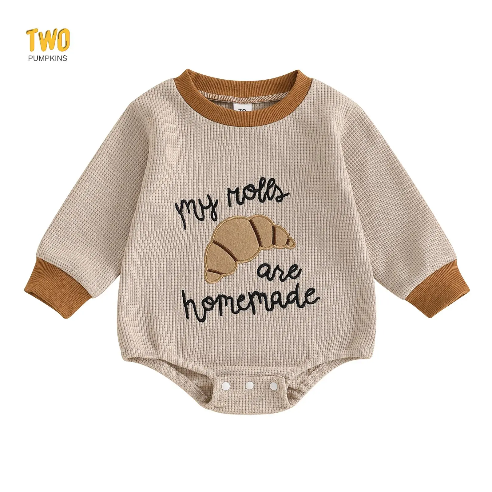 Baby Girl Boy Thanksgiving Romper Soft Cotton Letter Embroidery Long Sleeve Crew Neck Jumpsuit For Winter Fall