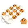 Silicone Muffin Pan with Metal Reinforced Frame, 12-Cup Regular or 24-Cup Mini Cupcake Pan, Nonstick Silicone Baking Mold for Oven, Cupcakes, Muffins, Egg Bites