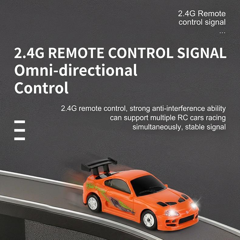 PlayGenie 1/64 RC Drift Car JDM Toyota AE86, GT86 & Supra MK4 Officially Licensed, Mini Drift Car with Detachable Body, LED Lights, Dual-Speed Mode, USB Rechargeable – Perfect Gift for Kids & Collectors