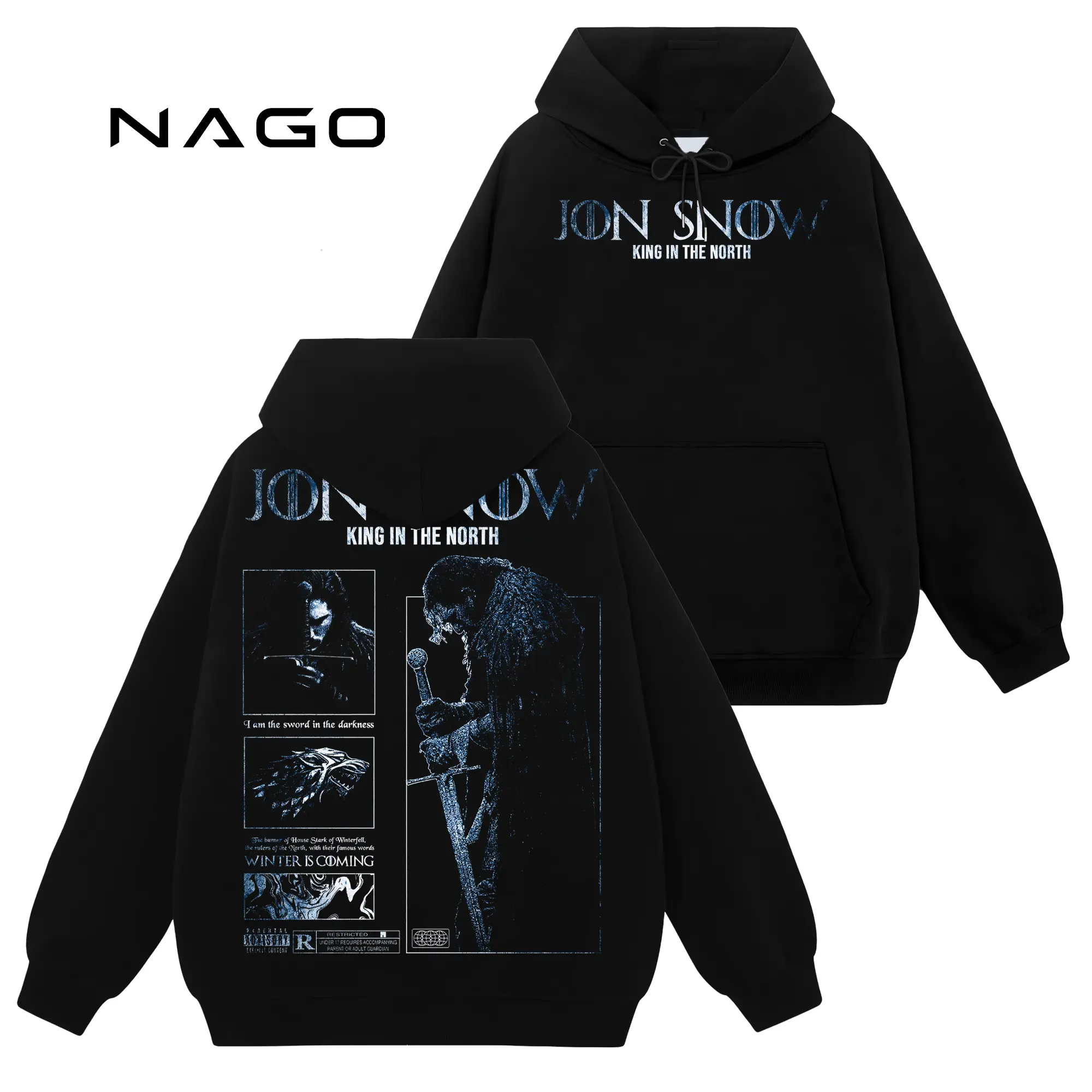 [Nago Shop] Limited Jon Snow #583 Unisex Cotton TShirt Sweatshirt Hoodie Top, Retro 90s Y2K Graphic Seamless Basic Casual Everyday Streetwear Tops, Gift For Comics