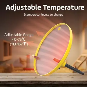 Chick Heat Plate-Chicken brooder, Chicken Coop Heater 35W 12''x12'' with Adjustable Temperature, Safe Heating Plate for Baby Chicks and Poultry Warmth