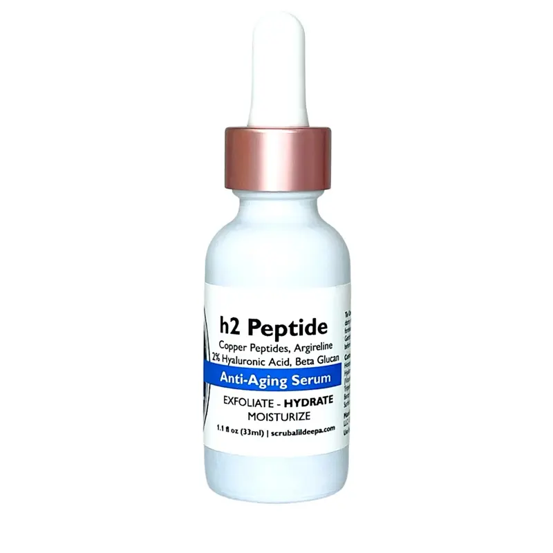 h2Peptide Serum - Copper Peptides, Argireline, 5D 2% Hyaluronic Acid Blend, Beta Glucan