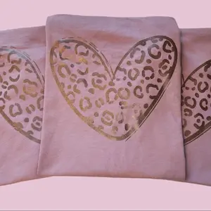 Rose gold metallic heart shirt