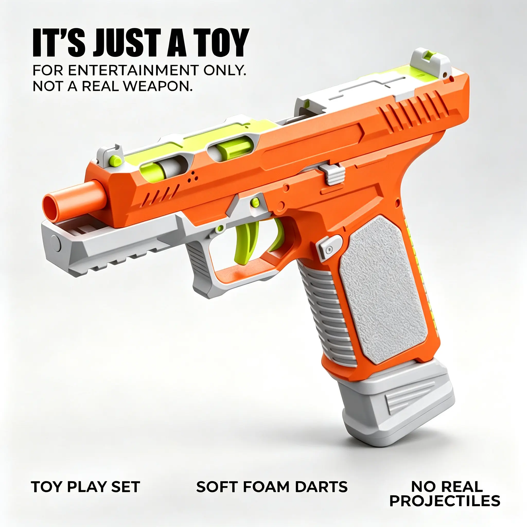 Soft Dart Blaster Toy, Shell Ejecting Interactive Play Set for Ages 14+, Backyard Party & Holiday Gift.