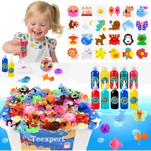 Teexpert Magic Water Elf Toy Kit,Aqua Fairy Water Gel Kit-10 Magic Gels&5 Molds-Make Your Own Water Pets&Squishy Toys–Fun DIY Craft Kit,Birthday Gifts&Party Favors for Kids Ages 3+