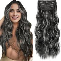 24inch Black with Grey Highlights