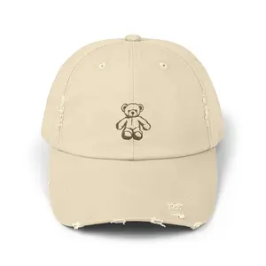 Teddy Bear Distressed Baseball Cap