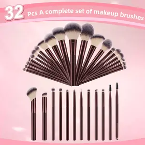32pcs Makeup Brushes Set, Face Makeup Brushes, Soft Skin Friendly, Portable Makeup Tools for Beginners
