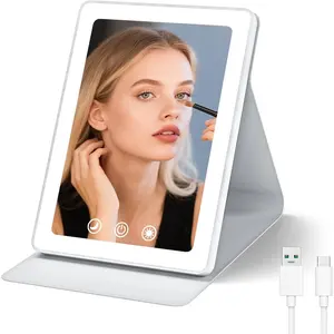 Travel LED Vanity Mirror – Portable USB Rechargeable with Adjustable Brightness