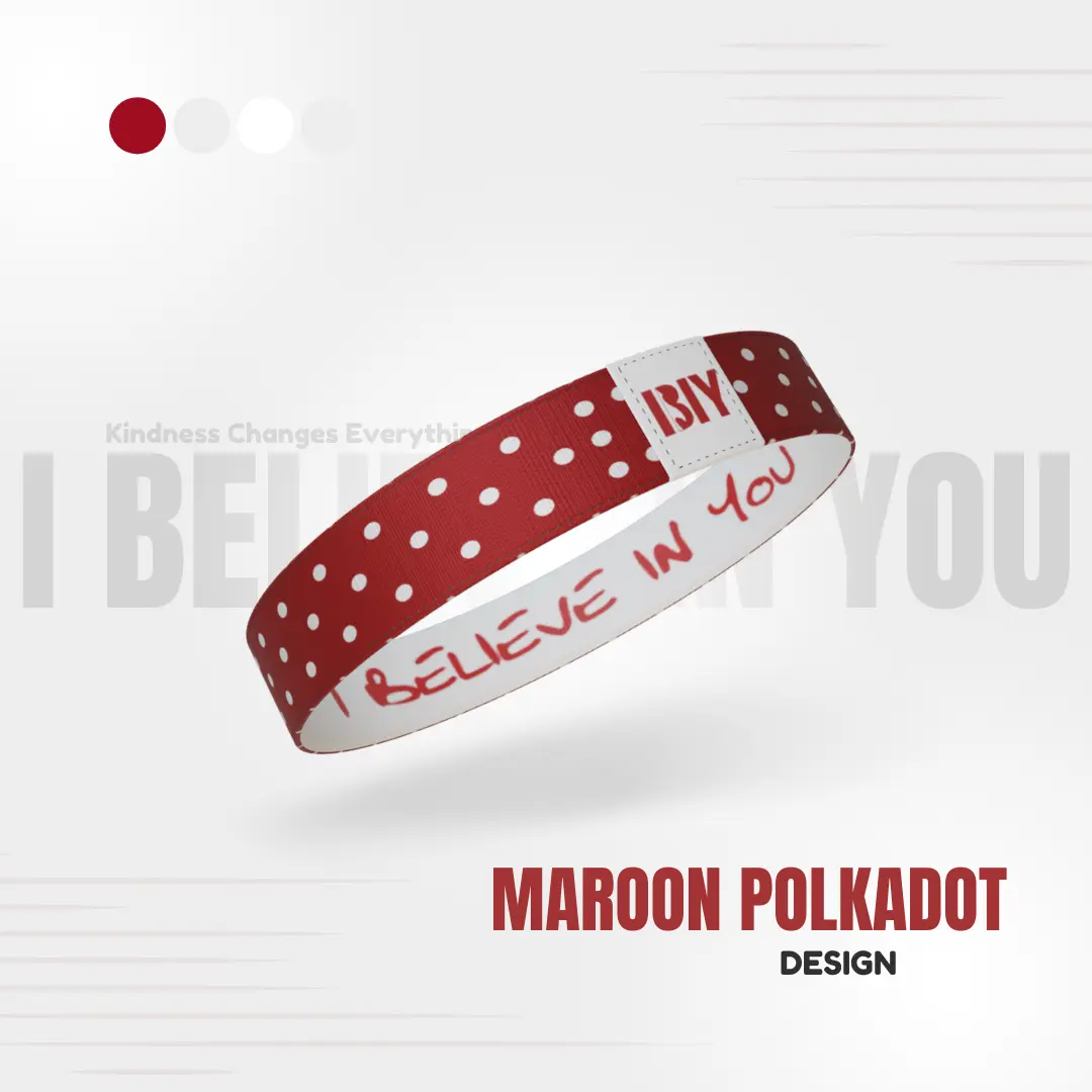 maroon polkadot (3 pack) - I Believe In You
