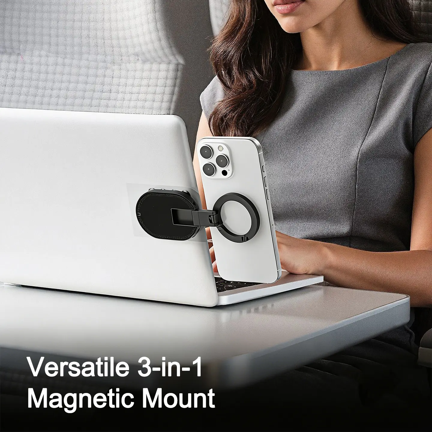 Tripod for iPhone & Magnetic Phone Mount, 360° Foldable Suction Cup Stand Holder for Content Creators  flexible stand for iPhone 17/16/15/14/13/12 & All Phones, 180°Adjustable Phone Side Mount for Monitors for Tesla (Black)