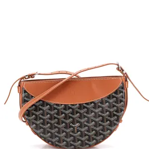 Pre-owned Goyard Canvas Coated Shoulder Bags Hirondelle Shoulder Bag Coated Canvas and Leather by Rebag