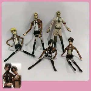 Attack on Titan Anime Cosplay Doll Plush Stuffed Figure with Flexible Iron Wire Shingeki No Kyojin Abstract Prop Decorative Toy