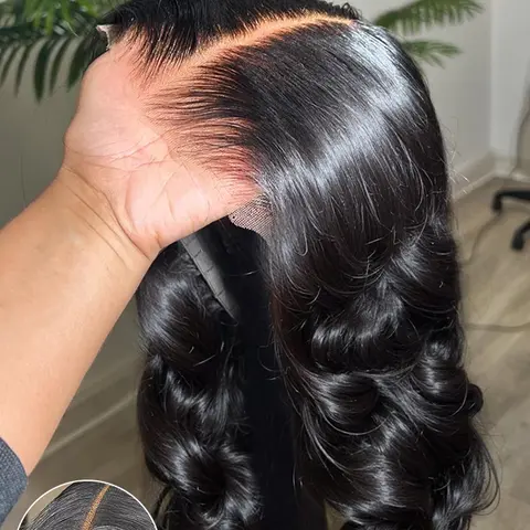 13x4 Glueless Wigs Body Wave Lace Wig Human Hair Ready To wear Wigs Pre Cut Pre Plucked 6x4 7x5 Hd Transparent Lace Closure Wig Brazilian Wig For Women 180% Density , Tangle-Resistant, Ready-To-Wear, Lace Frontal Wig