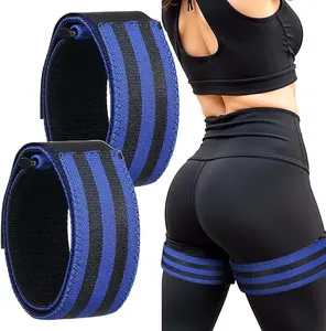 2 Pack BFR Bundle Booty Bands Adjustable Exercise Glutes Occlusion Strap Best Fabric Resistance Bands for Women Men Glutes Hip Building Exercising Butt Squat Thigh Fitness,Booty Bands