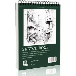 Spiral Art Creation Sketchbook Drawing Paper Notebook Sketch Books Pads for Drawing