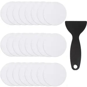 24PCs Non Slip Bathtub Stickers Anti-Slip Bathtub Sticker Bath Tub Non Slip Stickers Bathroom Tub Shower Tread Adhesive Decal with Scraper Water Proof